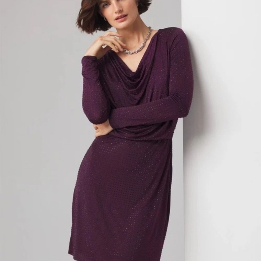 Embellished Purple Cocktail Dress